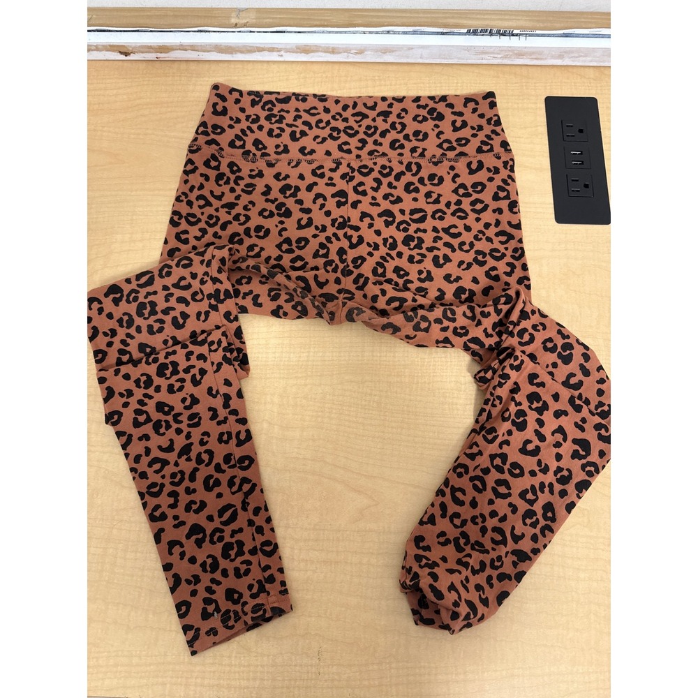 Wild Fable Leopard Print High Waisted Leggings Brown Black Small